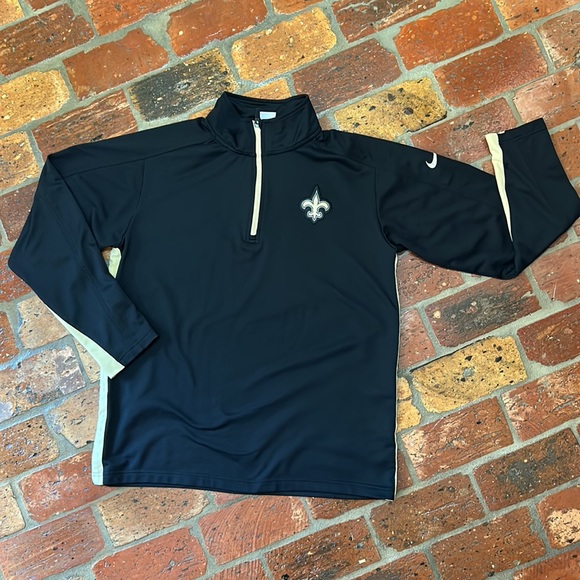 NFL Onfield Apparel New Orleans saints quarter zip Nike Pullover szM - Picture 3 of 11